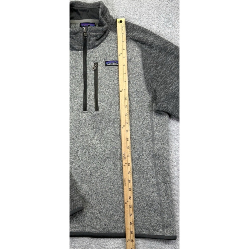 Patagonia Better Sweater Mens Medium Two Tone Gray Fleece 1/4 Zip Pullover - Picture 7 of 11